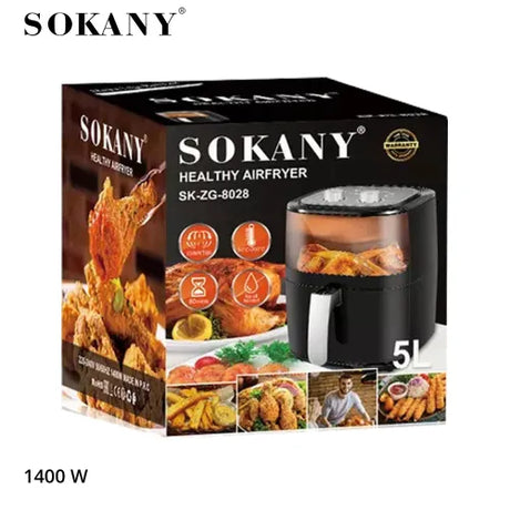Fritadeira de Ar Saudável Sokany 5L 1400W SK-ZG-8028