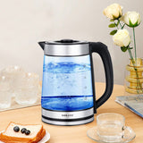 Chaleira elétrica Chaleira de vidro silencioso Sokany SK-SH-1070 com luz de fundo 2,2 l 2000 W