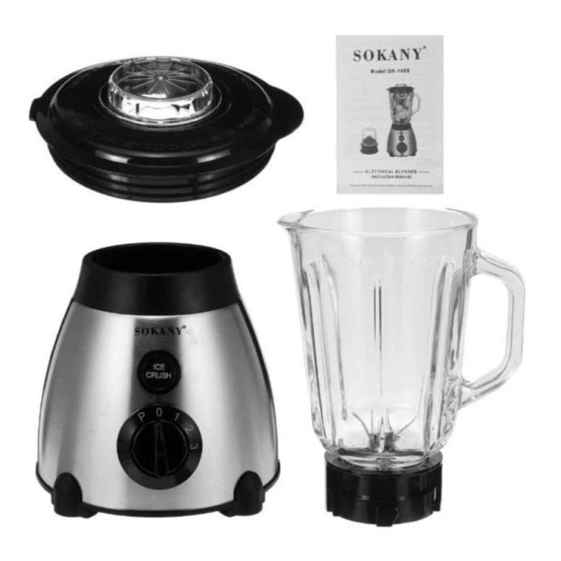Sokany SK-149S — Liquidificador 1,5 L 400 W