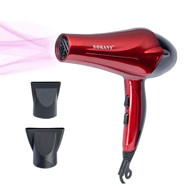 Secador de Cabelo Sokany SK-2211, Vermelho Impresso