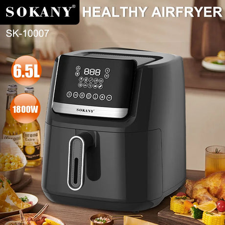 Fritadeira de ar SOKANY SK-10007 com temperatura ajustável e proteção contra superaquecimento