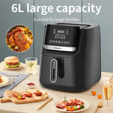 Fritadeira de ar SOKANY SK-10007 com temperatura ajustável e proteção contra superaquecimento