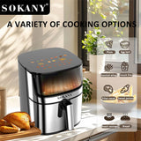 Sokany SK-10045 Frita de ar 2000W com timer de 60 minutos e proteção de superaquecimento