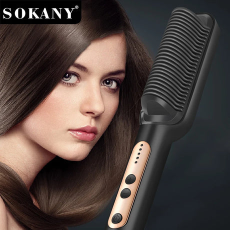 Alisador de cabelo SOKANY SK-1008 Aquecimento variável de 5 temperaturas, aquecimento de 2 minutos, seguro contra superaquecimento