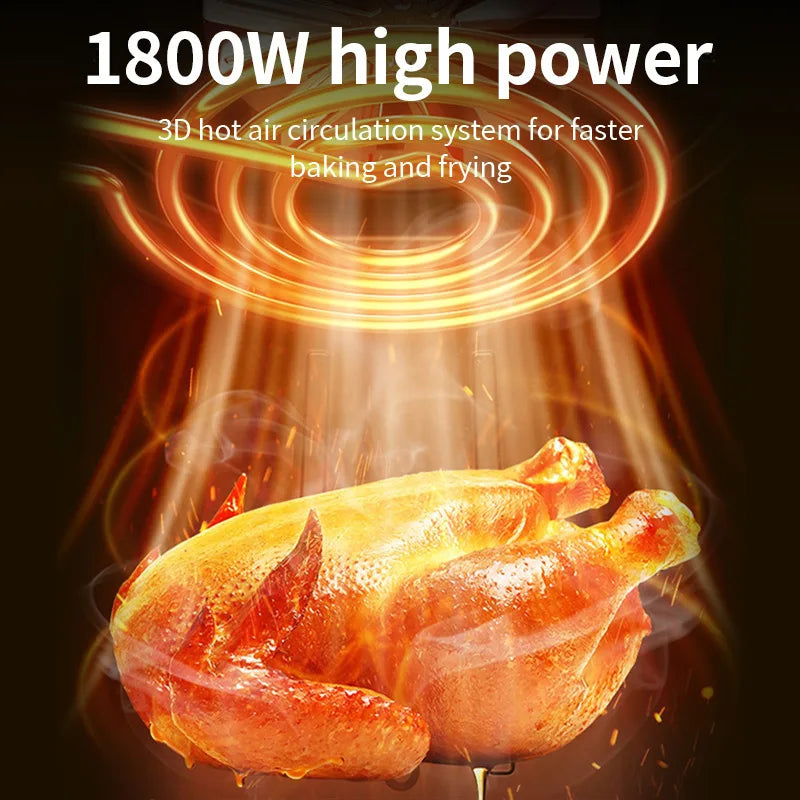 Fritadeira de ar SOKANY SK-10007 com temperatura ajustável e proteção contra superaquecimento