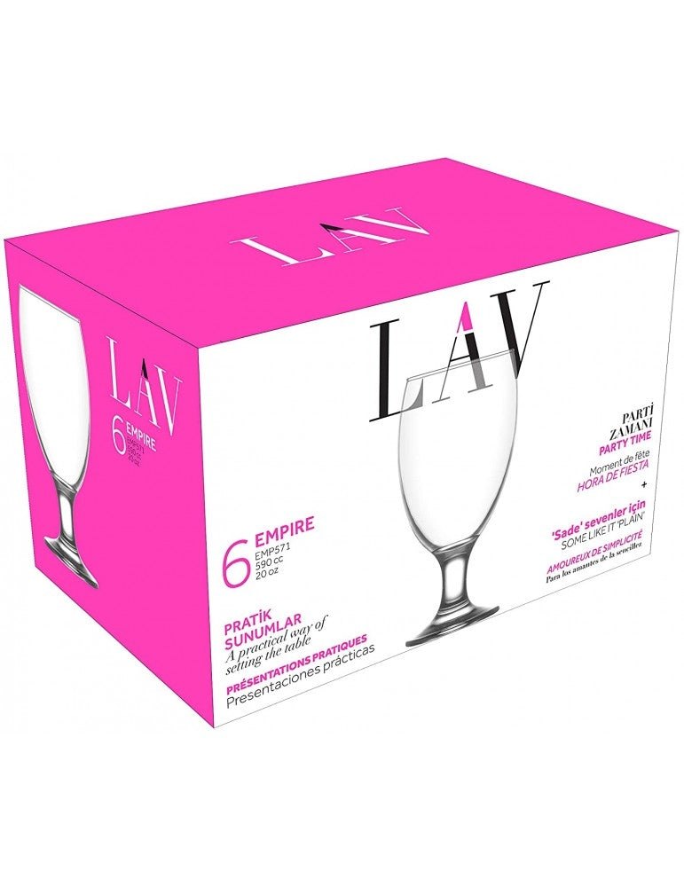 Copos copos ICE TEA LAV EMPIRE 590 ml 6 pcs set - para todos os conhecedores!