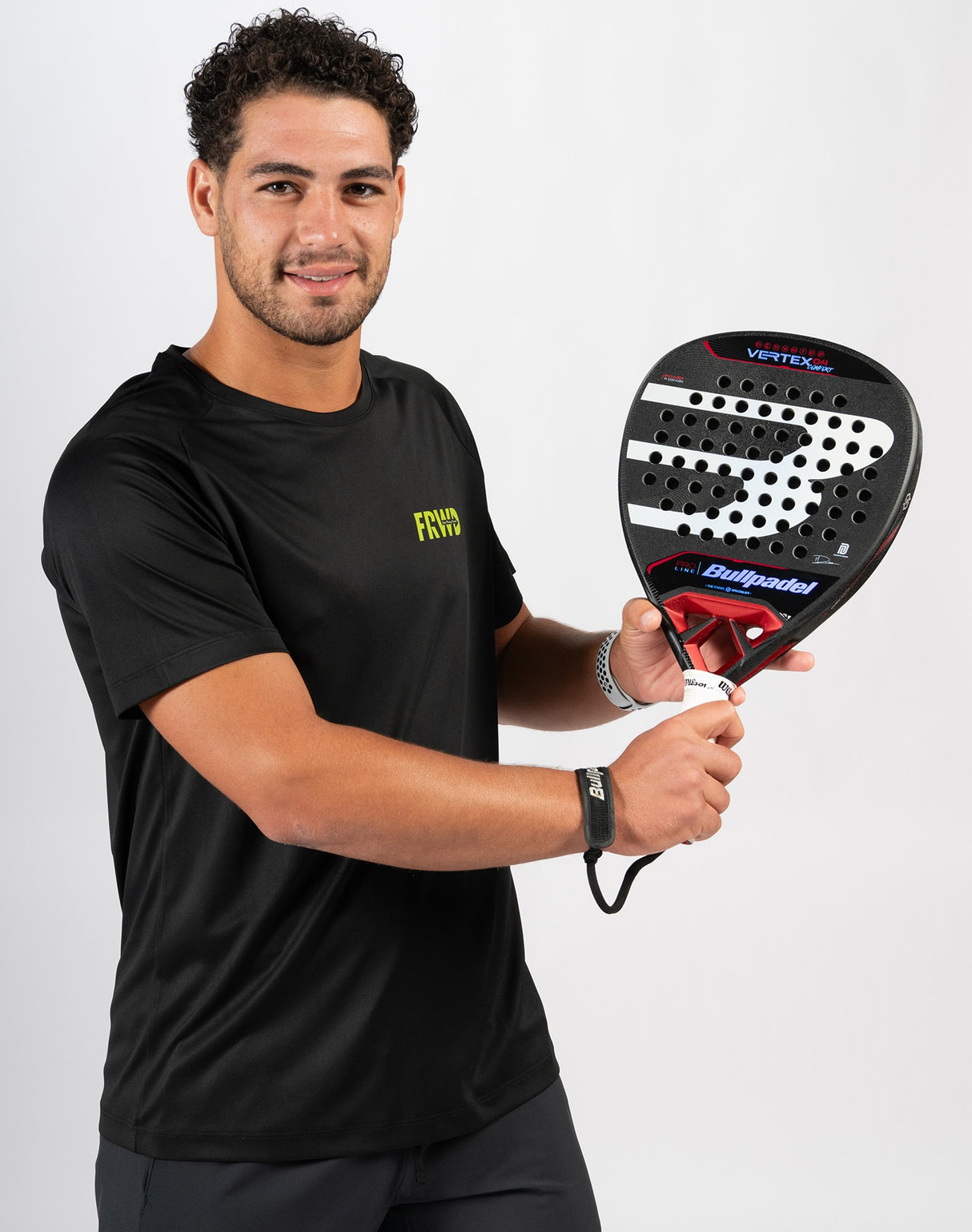 Camiseta preta King Of Padel FRWD para homens Tamanho L