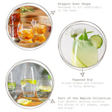 Copos de Whiskey LAV Empire - 405ml - Transparente - Pacote de 6 LAV - Empire, Copo de Uísque 13.75 oz