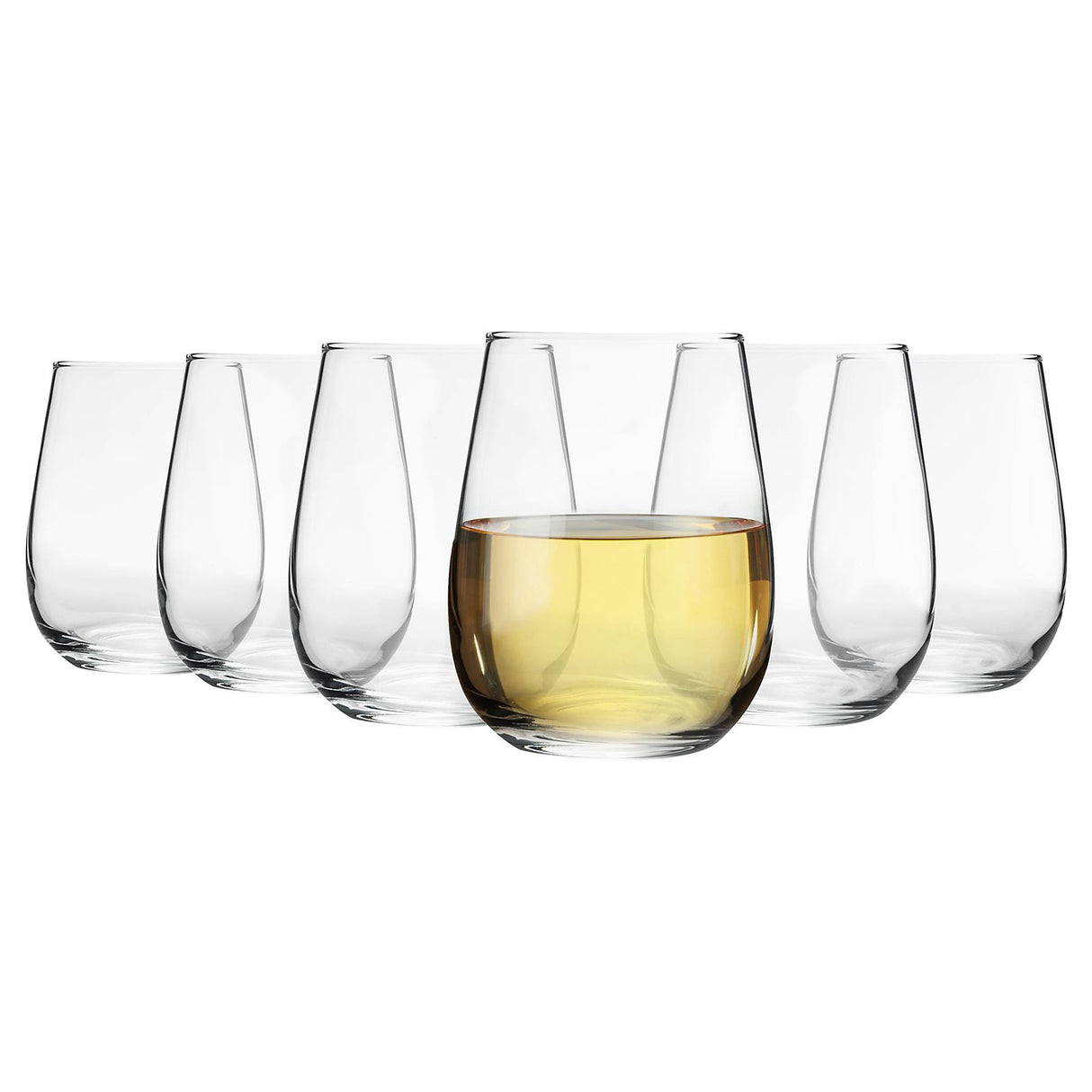Taças de Vinho Branco Sem Haste LAV Gaia - 360ml - Transparente - Pacote de 6