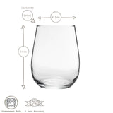 Taças de Vinho Branco Sem Haste LAV Gaia - 360ml - Transparente - Pacote de 6