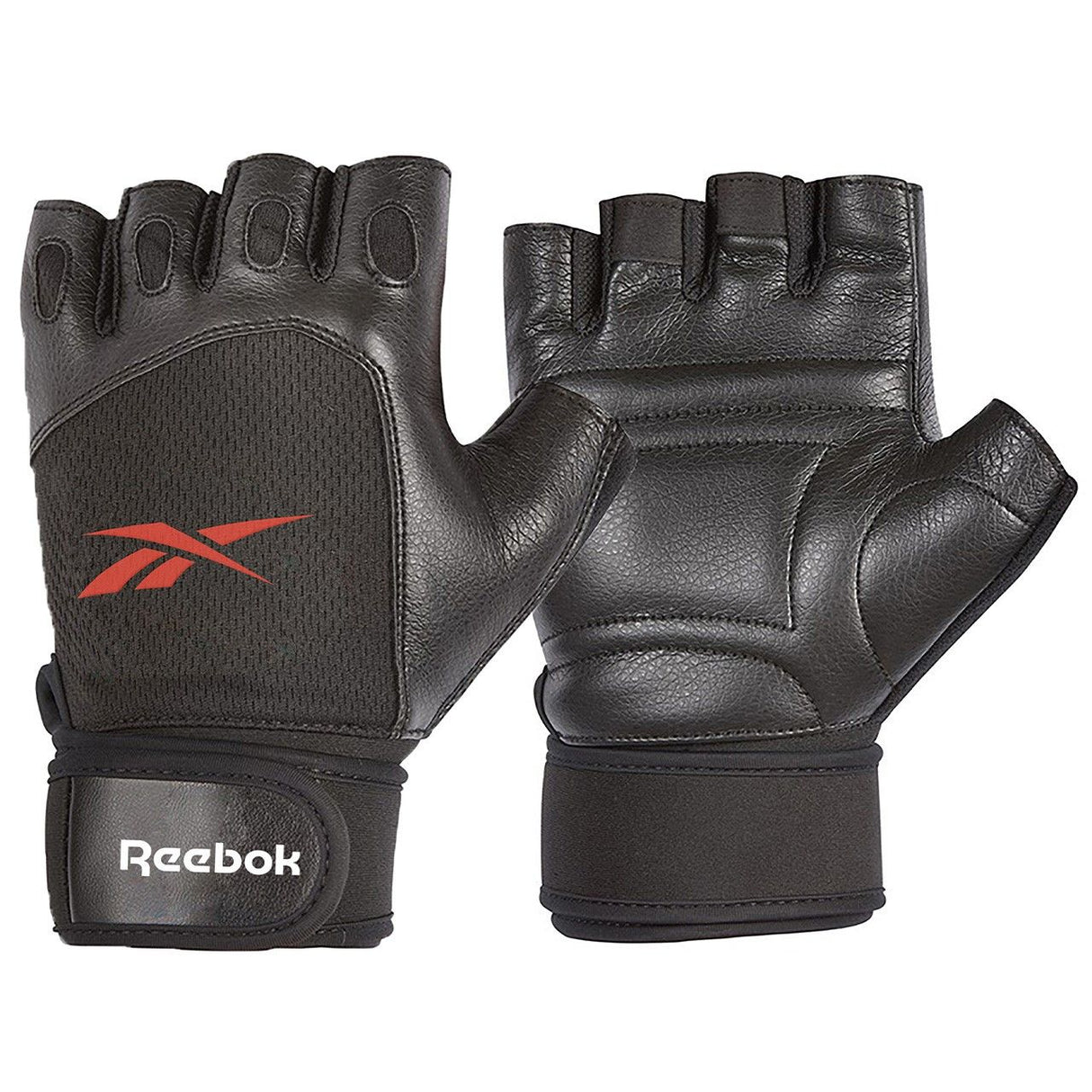 LUVAS DE LEVANTAMENTO REEBOK PRETO-VERMELHO XL
