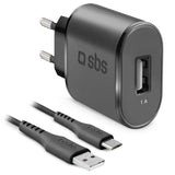 Kit de viagem com carregador 100/250v e cabo USB-microUSB