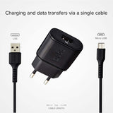 Kit de viagem com carregador 100/250v e cabo USB-microUSB