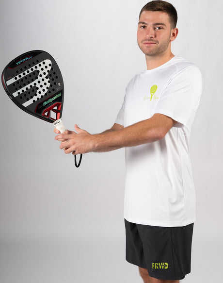 Meu Coração Bate Camiseta Branca Padel FRWD para Homens Tamanho XS