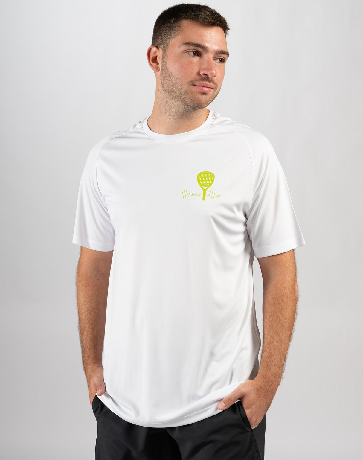 Meu Coração Bate Camiseta Branca Padel FRWD para Homens Tamanho M