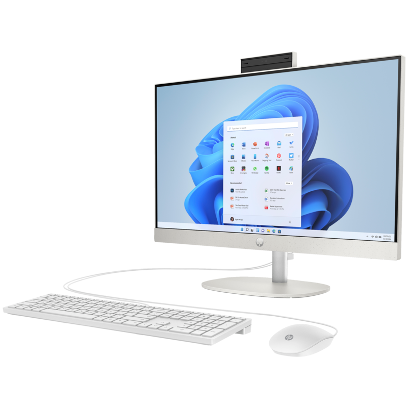PC HP AIO 23.8' FHD N100 8G 256 SSD W11H BRANCO