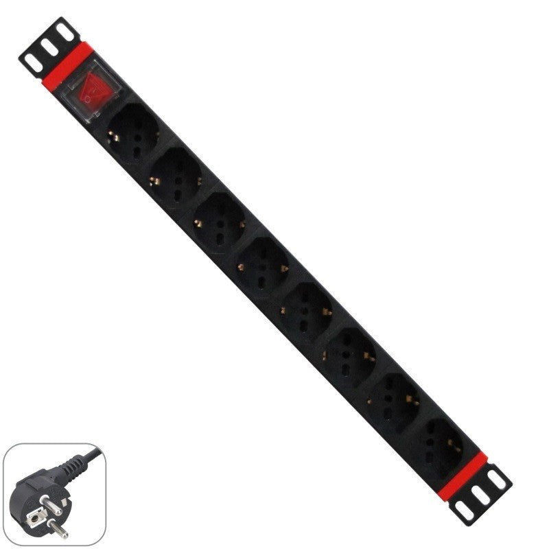 PDU RACKMOUNT 1U 8 GERMAN TYPE 3M INT