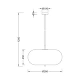 Lâmpada de pêndulo 1 E27 BV01-00100 Braytron