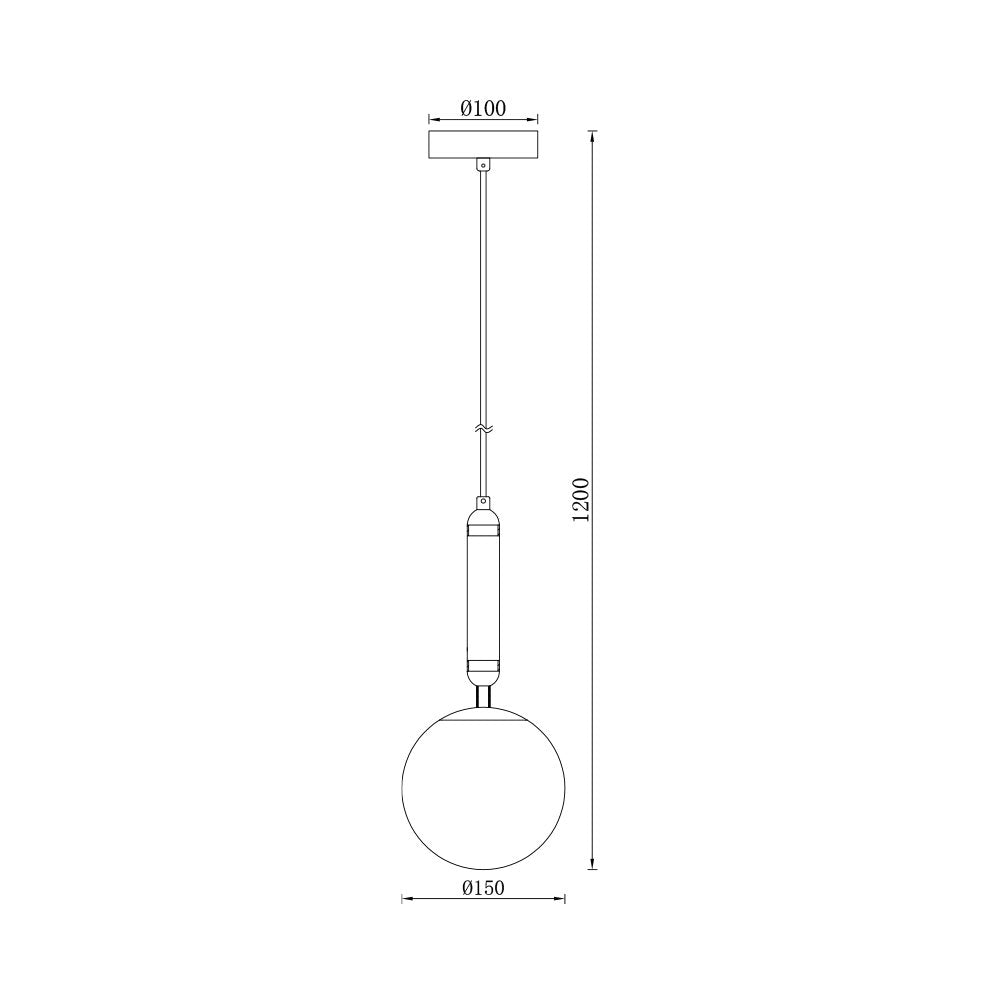 Lâmpada de pêndulo 1 G9 BV01-00060 Luminária de Teto Braytron BRY-S006R-1H 1xG9 OPL GLD PENDANT LIGHT