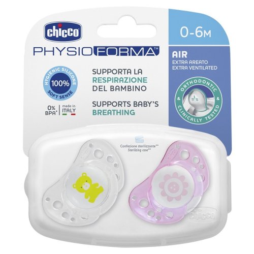 CHICCO CHUPETA PHYSIOFORMA  ROSA 2-6M+