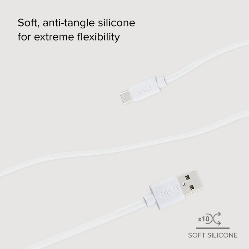 Cabo de dados e carregamento USB-C série Polo - branco
