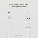 Cabo de dados e carregamento USB-C série Polo - branco