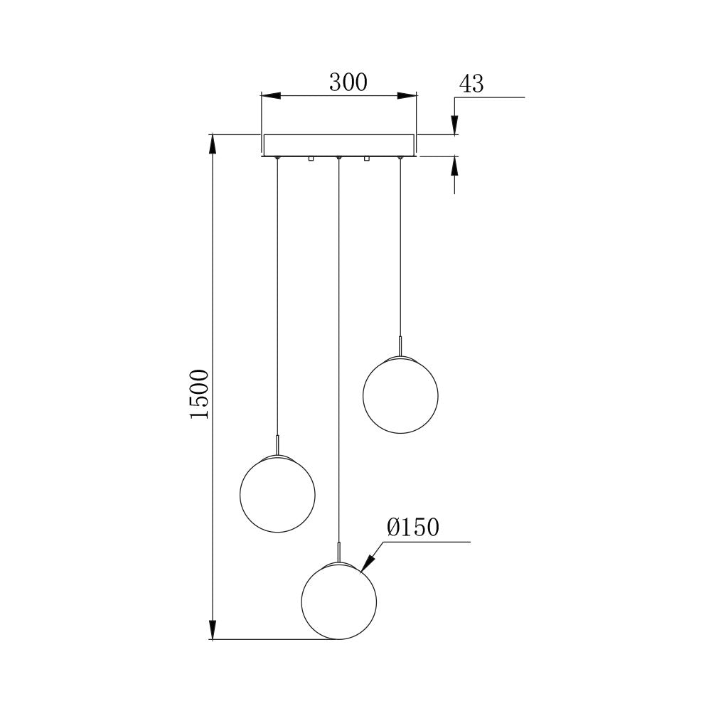 Luminária de Teto Braytron BRY-S003R-3H 3xG9 SMK PENDANT LIGHT