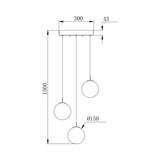 Luminária de Teto Braytron BRY-S003R-3H 3xG9 SMK PENDANT LIGHT