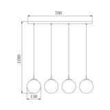 Luminária de Teto Braytron BRY-S003S-4H 4xG9 SMK PENDANT LIGHT
