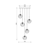 Luminária de Teto Braytron BRY-S002R-5H 5xG9 GLD PENDANT LIGHT