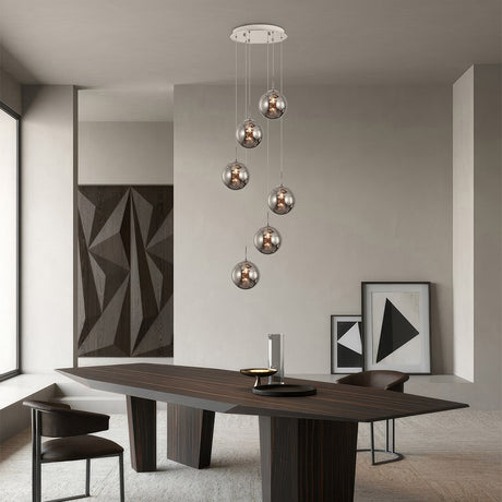BRY-S003R-6H-6xG9-SMK-PENDANT LIGHT