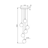 Luminária de Teto Braytron BRY-S003R-6H 6xG9 SMK PENDANT LIGHT