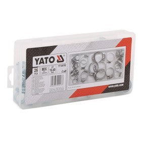 CAIXA DE ABRACADEIRA DE MANGUEIRA DE 26 PCS (16,22,25,28,35,40) MM