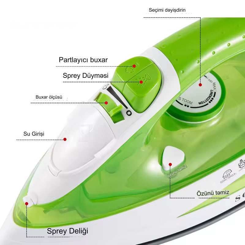 Ferro de engomar a vapor elétrico de alta qualidade 2400W Ferro a vapor poderoso - SOKANY LX-288