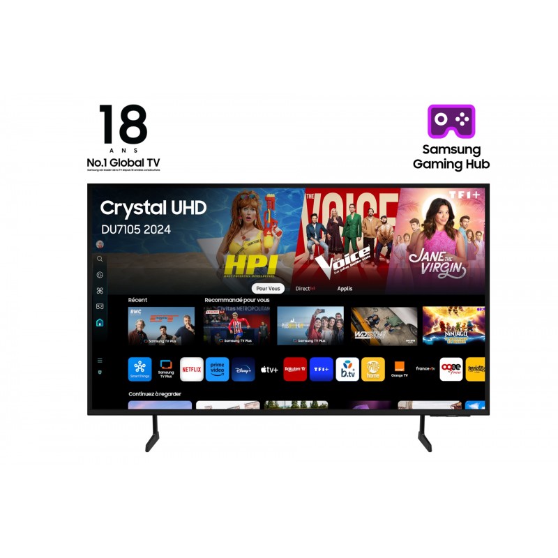 TV 43' LED SAMSUNG DU7105 UHD 4K SMART TV