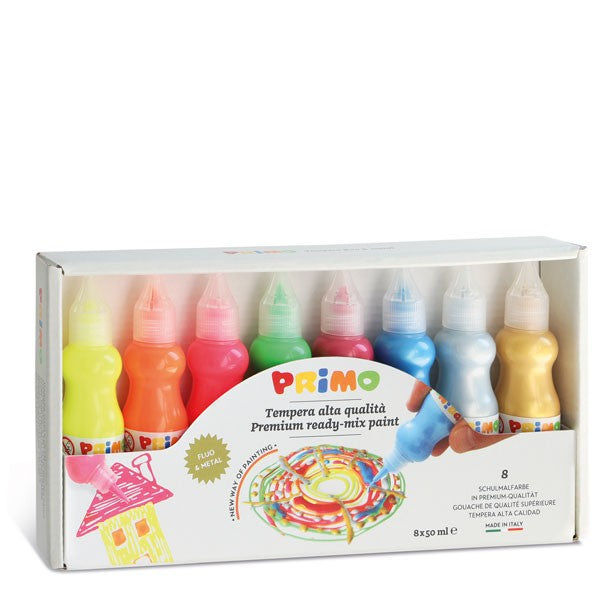 PRIMO CAIXA COM 8 CORES 4FLOU 4 METAL 50ML 2532FM8