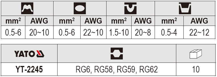 CONJUNTO DE CRIMPADOR DE RATCHET RAPIDO INTERCAMBIAVEL