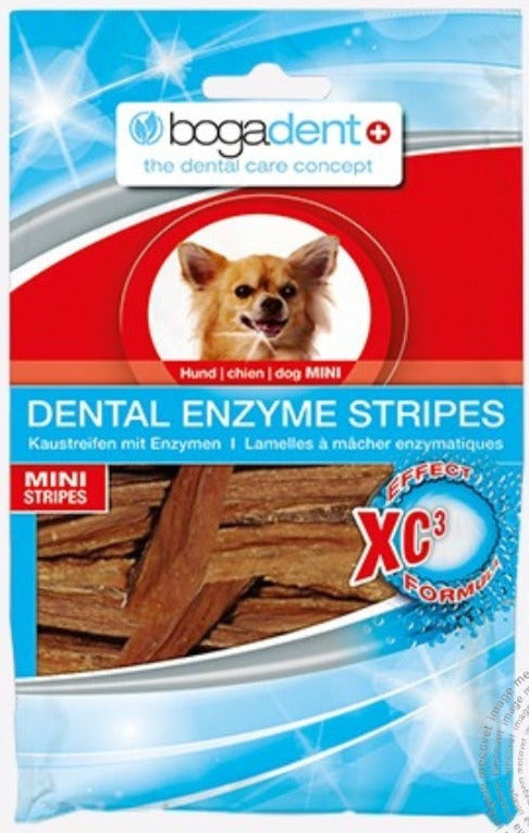 Bogadent Dental Enzyme Tiras Mini Cão 100G