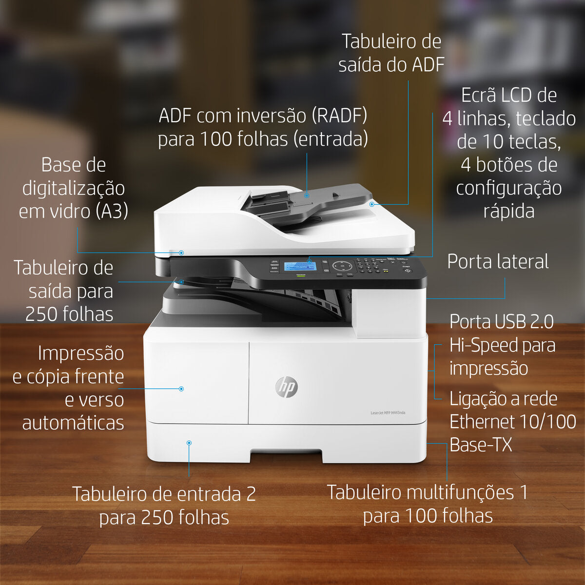 FOTOCOP. HP MFP MONO A3 M443nda (24PPM)