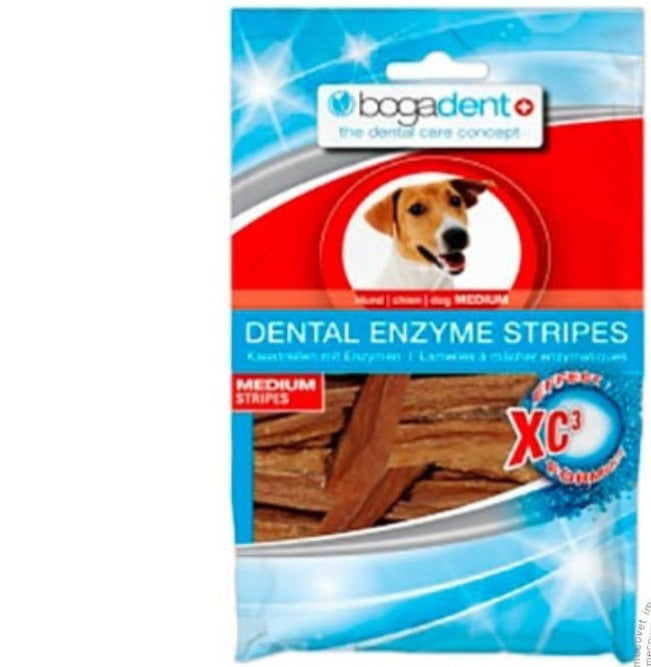 Bogadent Dental Enzyme Tiras Médias para Cão 100g