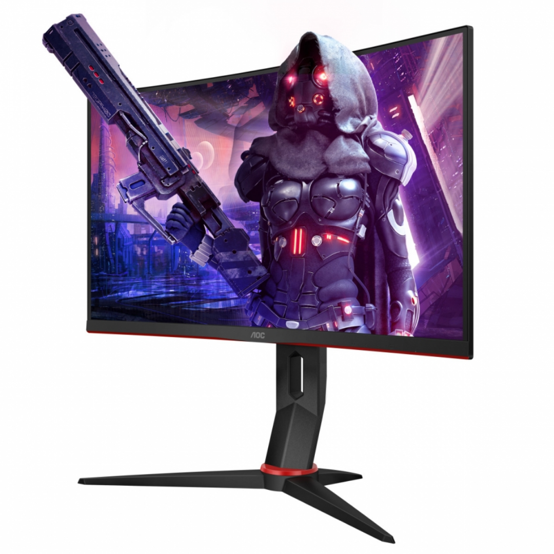 MONITOR 24' AOC GAMING CURVO FHD 165HZ 1MS AJUSTE ALTURA HUB USB