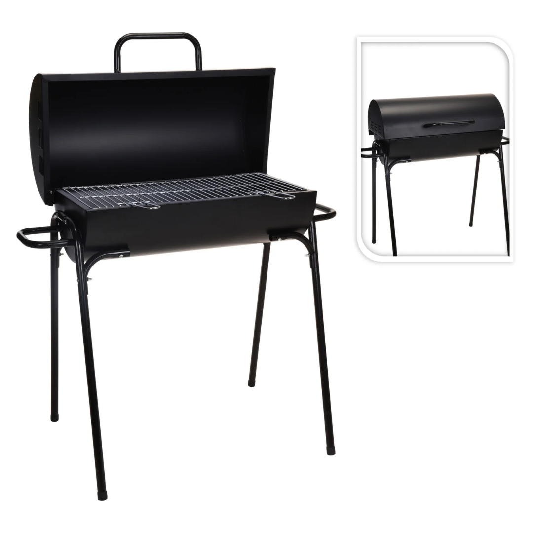 Churrasqueira Bbq Cilindro Na Cor Preta 33Cm