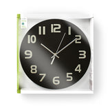 Relógio de parede Nedis CLWA006GL30BK Diâmetro: 300 mm | Cristal | Preto