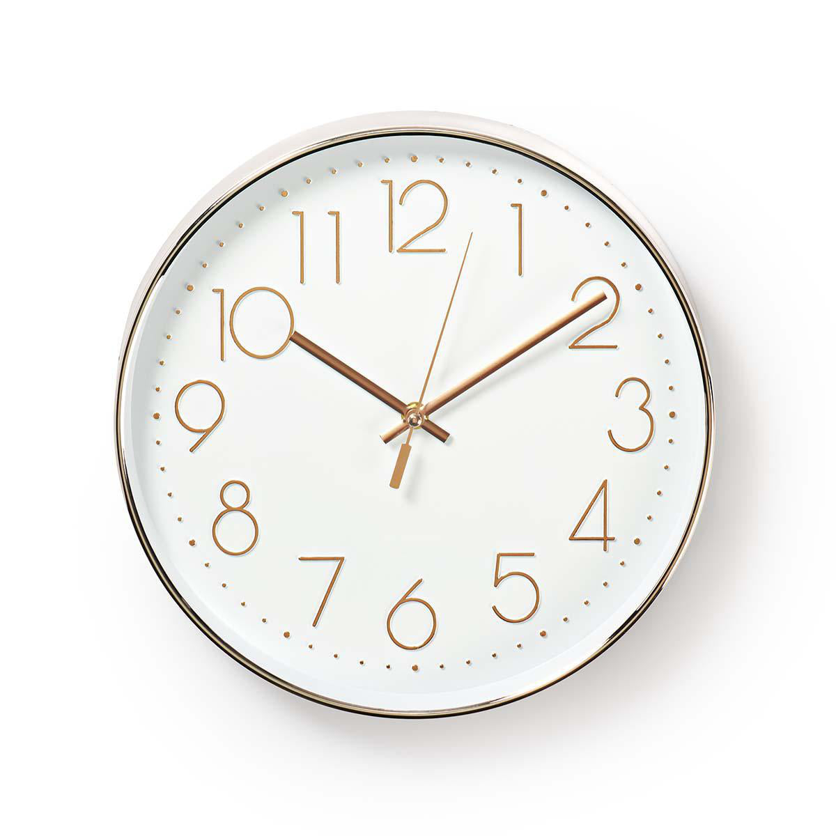 Relógio de parede Nedis CLWA015PC30RE Diâmetro: 300 mm | Plástico | Branco / goloufo