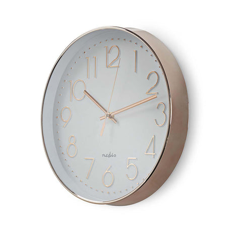 Relógio de parede Diâmetro: 300 mm | Plástico | Ouro rosa / branco