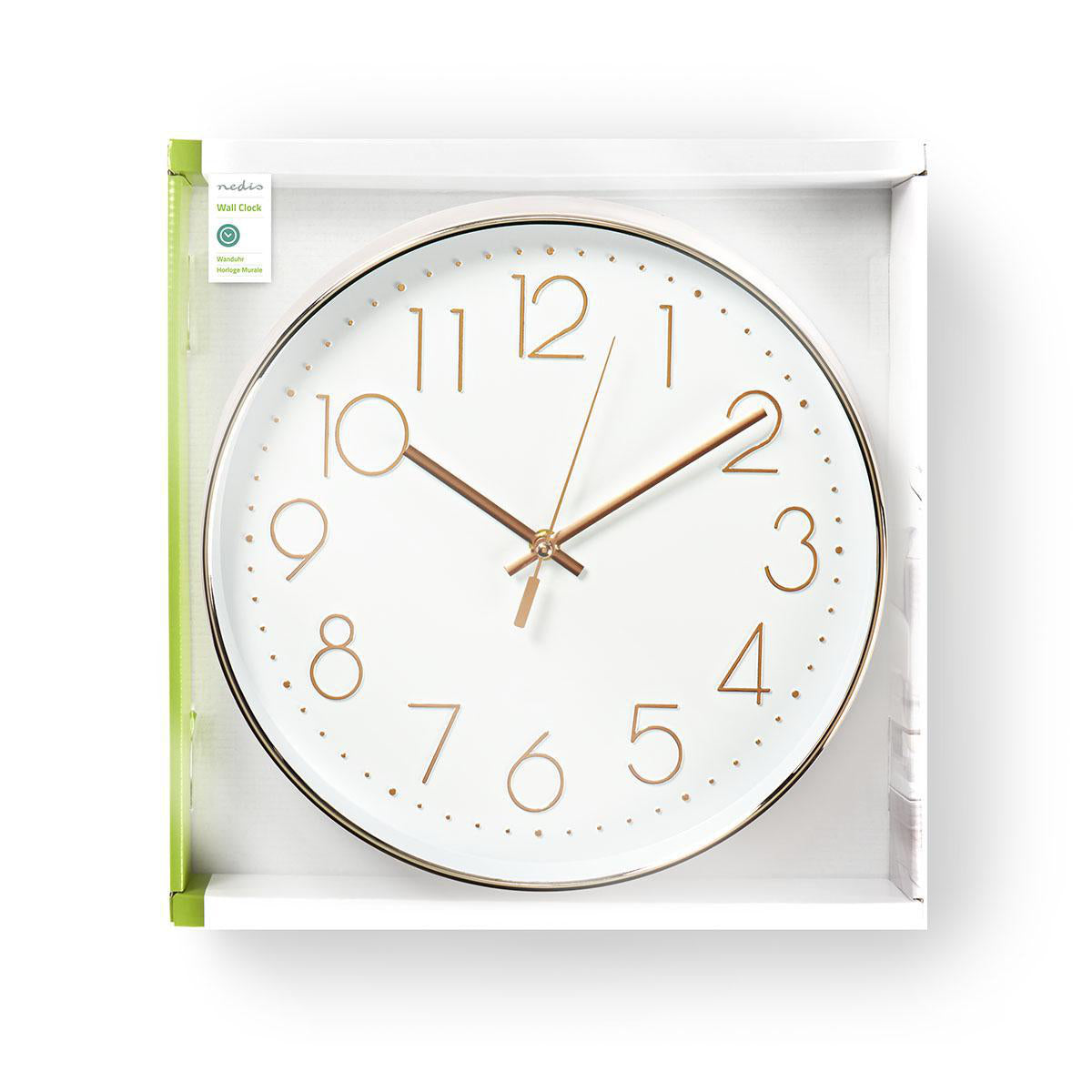 Relógio de parede Nedis CLWA015PC30RE Diâmetro: 300 mm | Plástico | Branco / goloufo