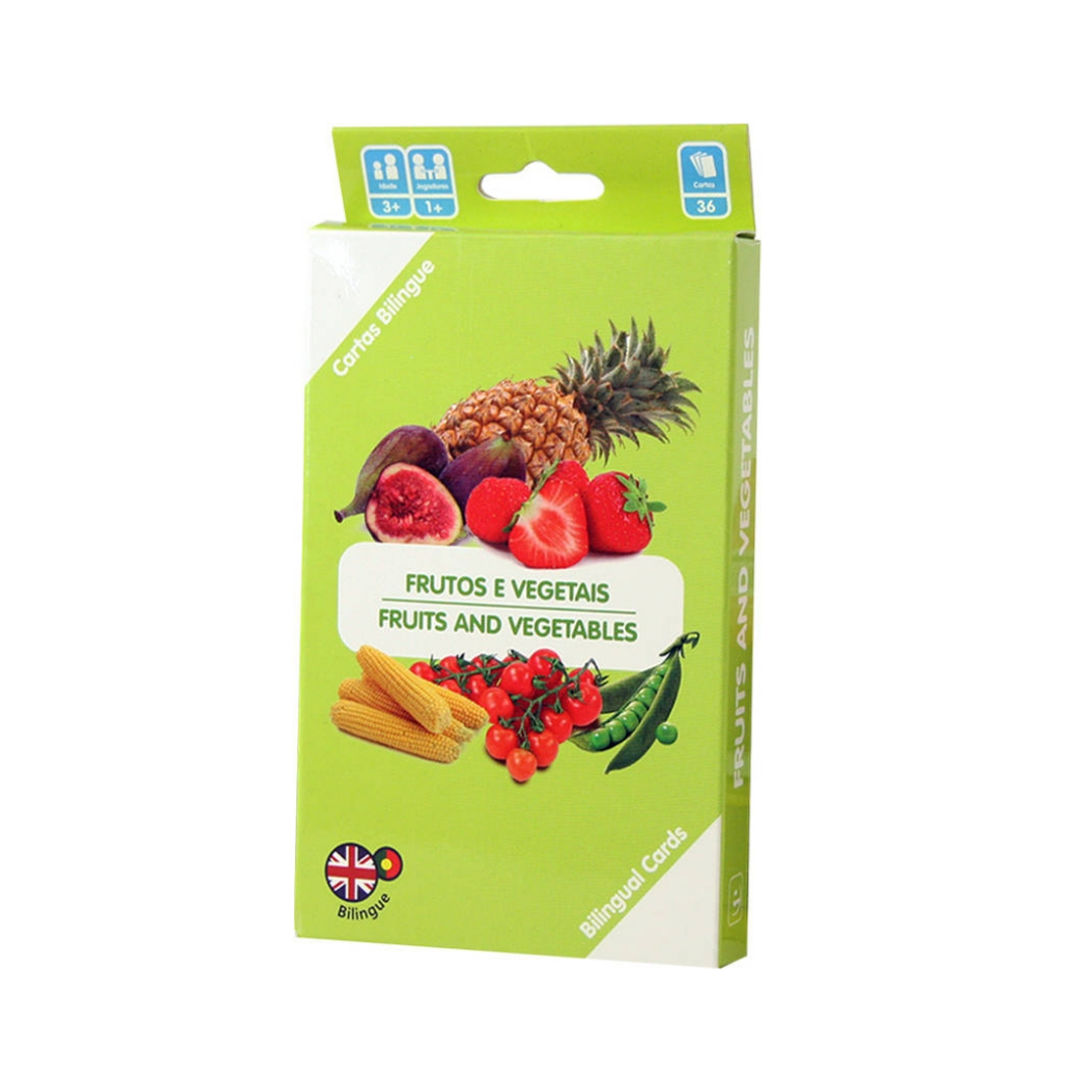 Cartas Bilingue - Frutos e vegetais 1