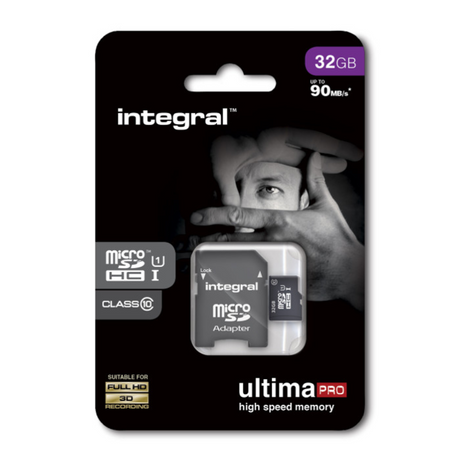 INTEGRAL ULTIMAPRO MICROSDHC/XC 90MB CLASSE 10 UHS-I U1 32GB