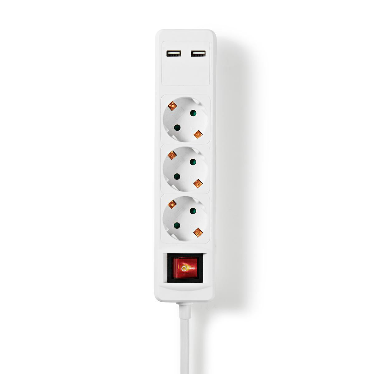 Extensão de 3 tomadas  com interruptor 1,50 m de | 3680 W |Bo EXSO315UFSWT