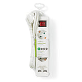 Extensão de 3 tomadas  com interruptor 1,50 m de | 3680 W |Bo EXSO315UFSWT